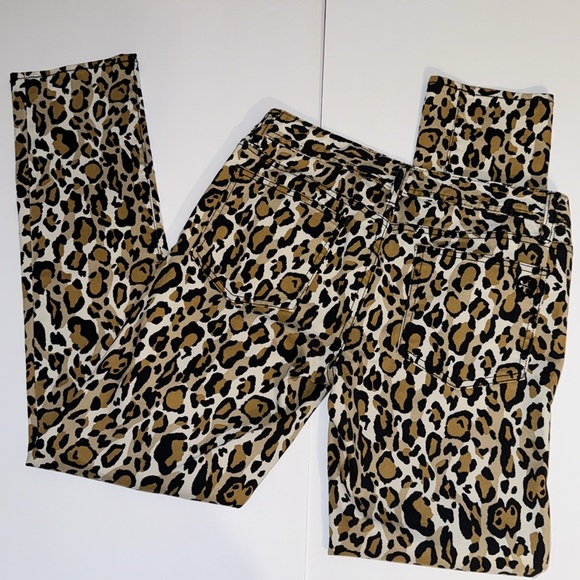 Tory Burch Leopard Print Pants Jeans NWOTGS - Picture 3 of 6